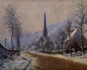 克劳德 莫奈 : Church at Jeufosse, Snowy Weather